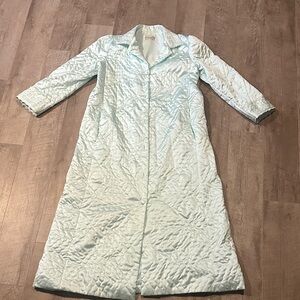 Christian Dior Light Blue Quilted Robe